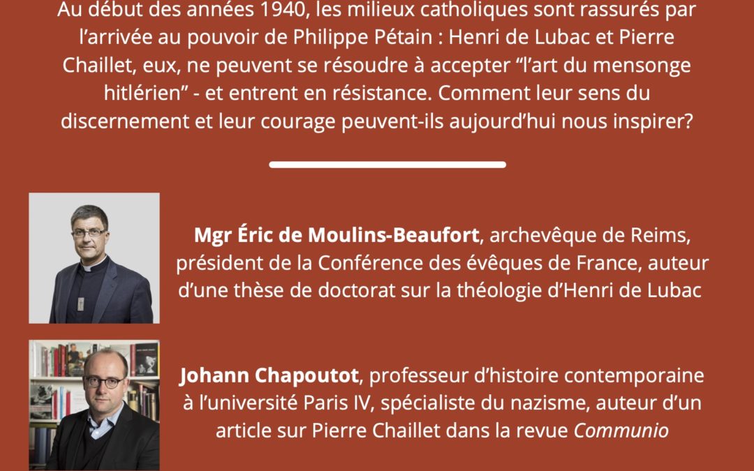 Conférence : Chrétiens en résistance : Henri de Lubac et Pierre Chaillet