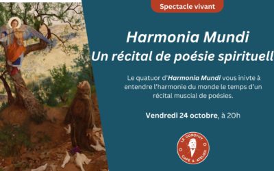 Harmonia Mundi : récital de poésie spirituelle